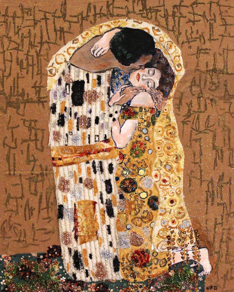 Homage to Klimt's The Kiss