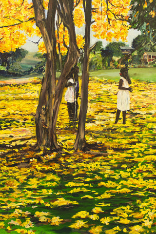 Children Under a Poui Tree